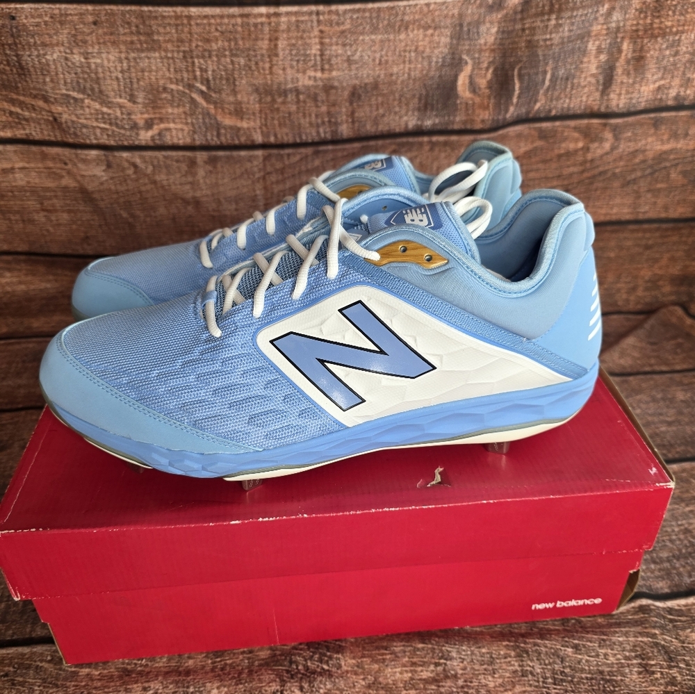 New Balance Men's 3000v4 Metal Baseball Cleats Size 16 Blue/White NIB
